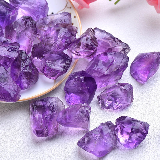 Natural Crystal Mixed Stone Amethyst Tumbled Chips Crushed Stone Healing Crystal Jewelry Making Home Decor Gold Fish Tank Stone
