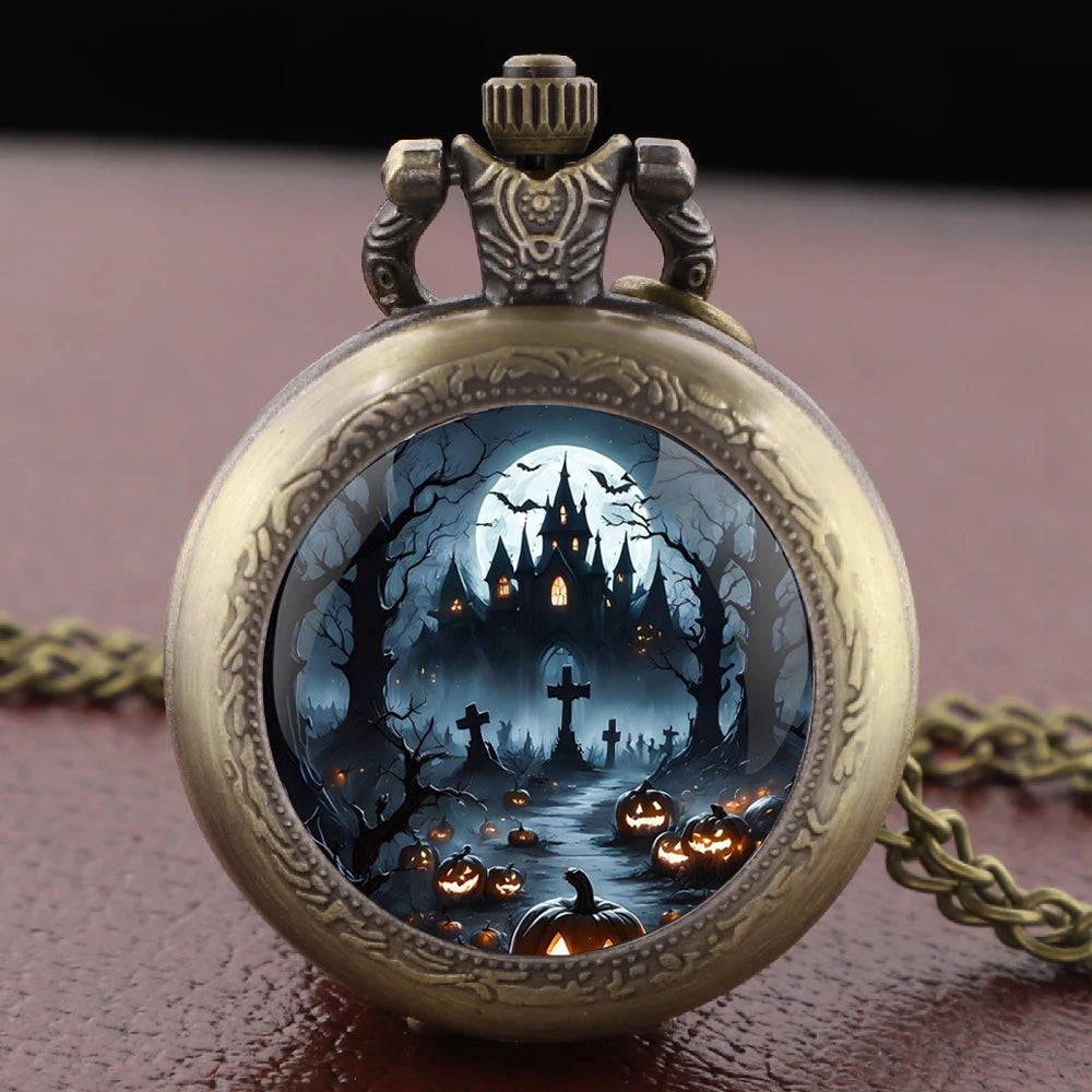 Montre Ă gousset quartz Classic Halloween Dark