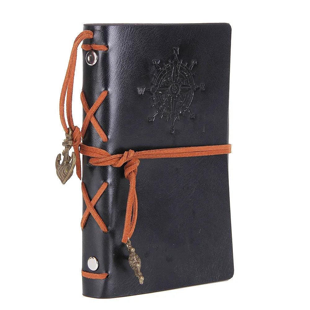 Retro Notebook Traveler Diary Leather Soft Cover Small Size 13x9cm Replaceable Kraft Paper Inner Notebooks & Notepads
