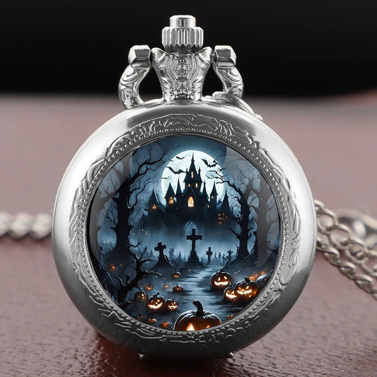 Montre à gousset quartz Classic Halloween Dark