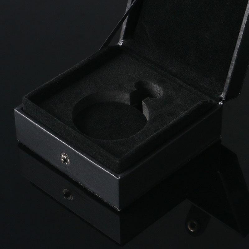 Ecrin pour montre de poche en cuir noir Ma montre Ă gousset
