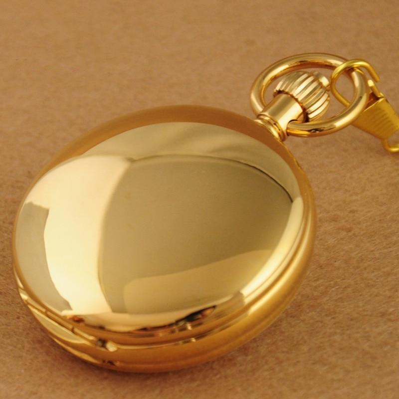 Montre à gousset à mouvement mécanique à remontage manuel entièrement dorée Ma montre à gousset