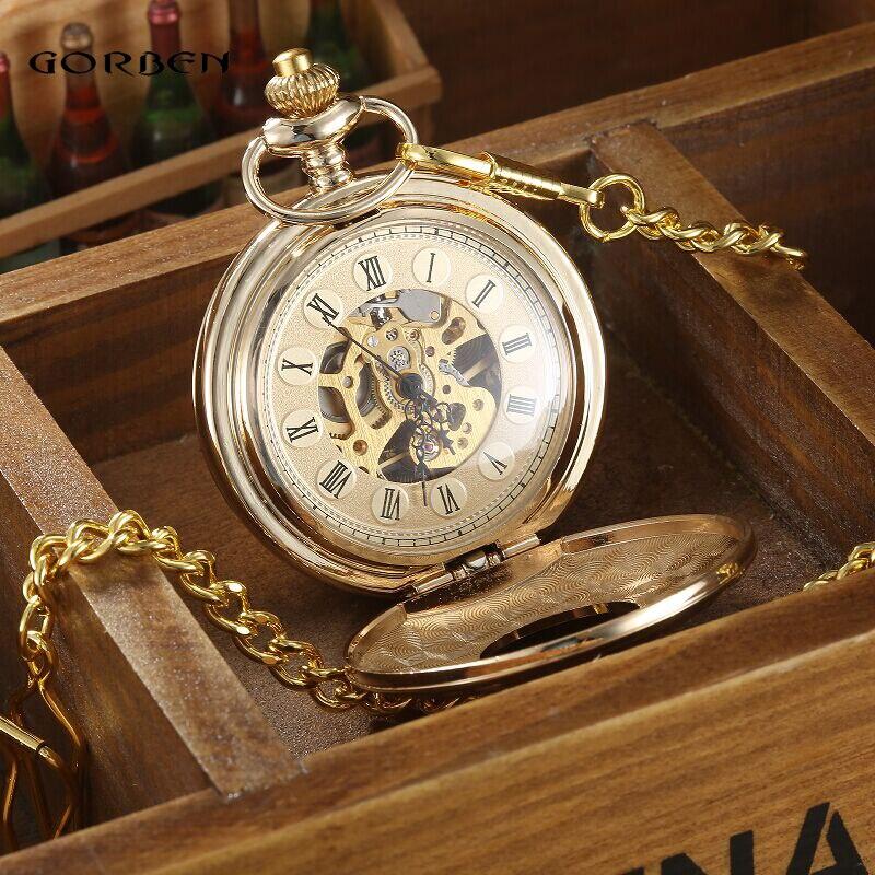 Montre à gousset à mouvement mécanique et cadrans romains Ma montre à gousset