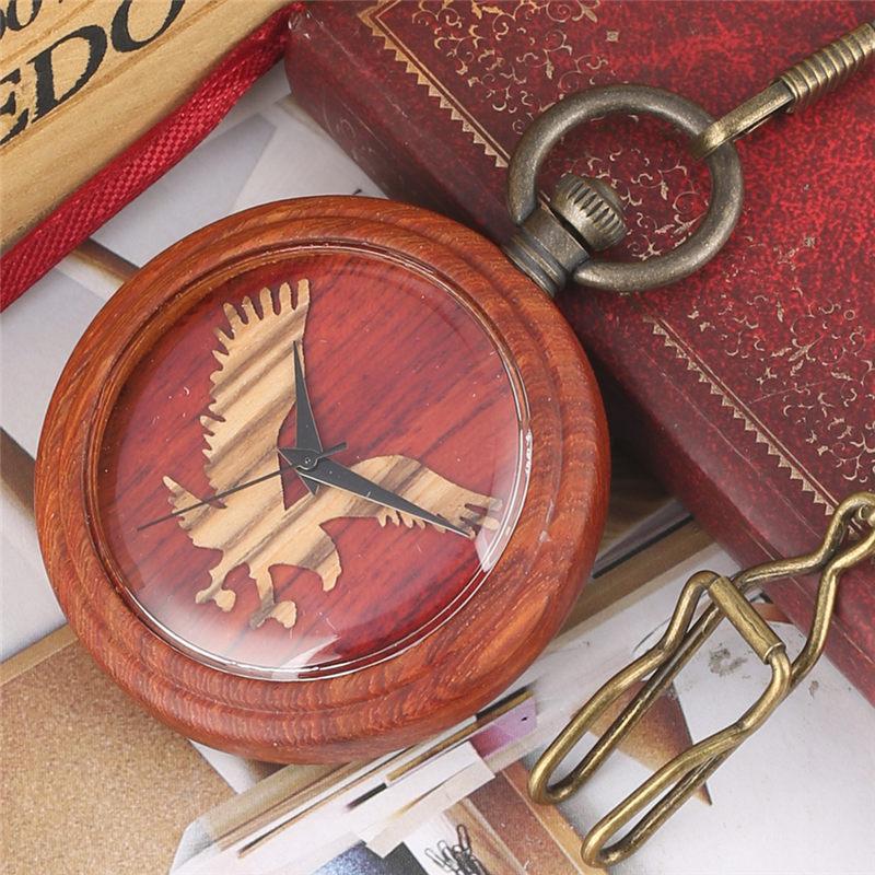 Montre à gousset en bois et mouvement quartz Ma montre à gousset