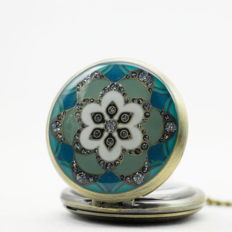 Montre Ă gousset fleur bleue sur le capot avant Ma montre Ă gousset
