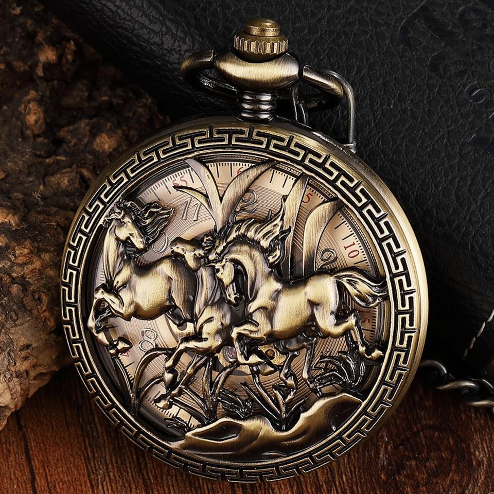 Montre à gousset mécanique à remontage manuel SUR LA THEMATIQUE DU CHEVAL Ma montre à gousset