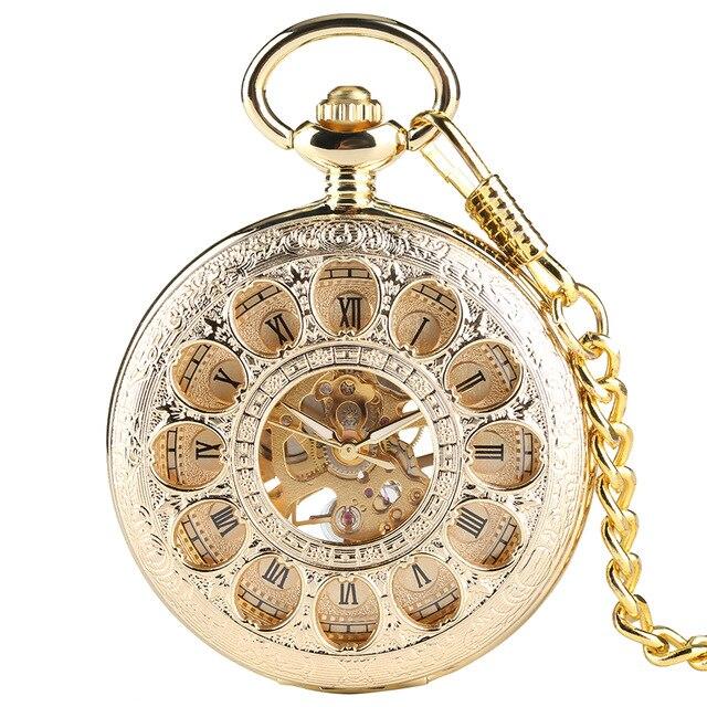 Montre à gousset mécanique à remontage manuel boitier doré Ma montre à gousset
