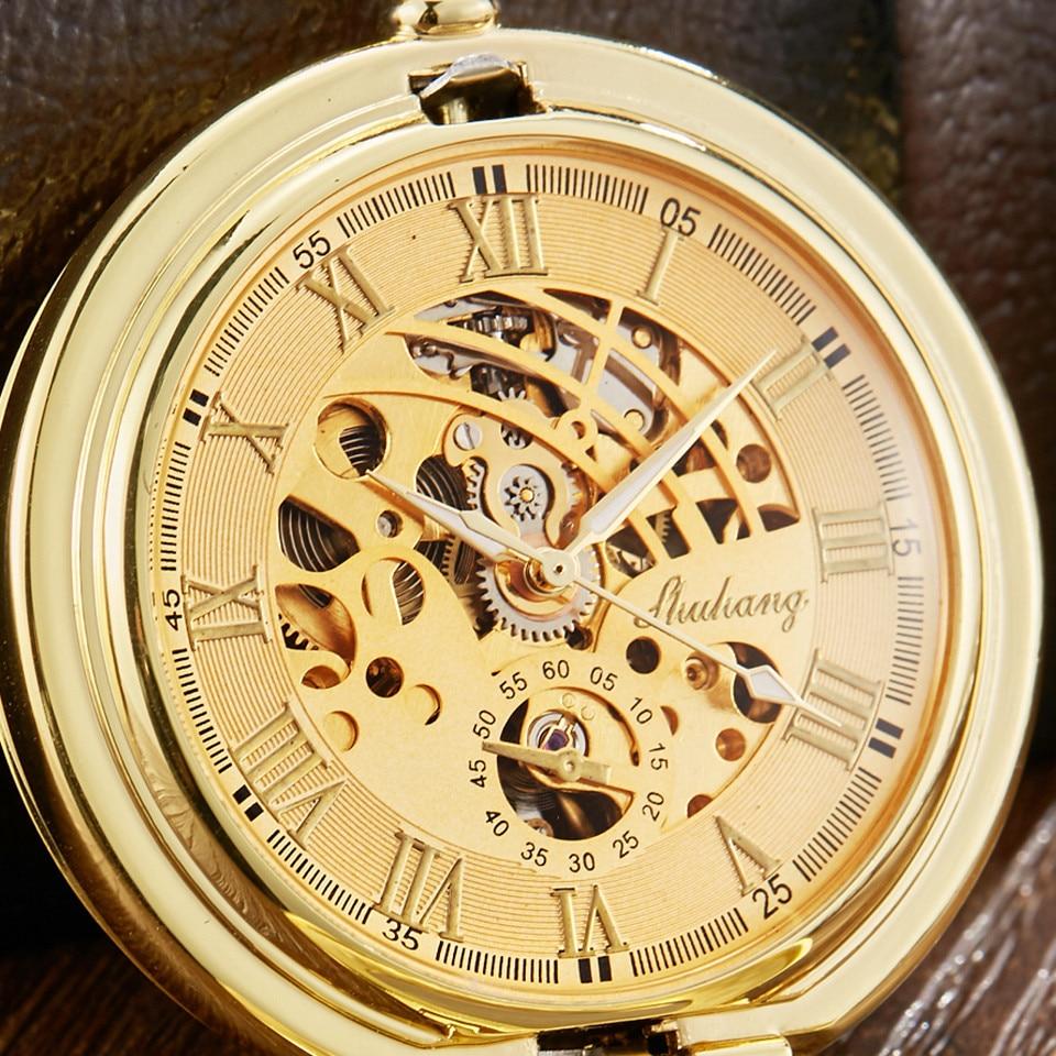 Montre à gousset mecanique à remontage manuel boitier et mouvement doré Ma montre à gousset