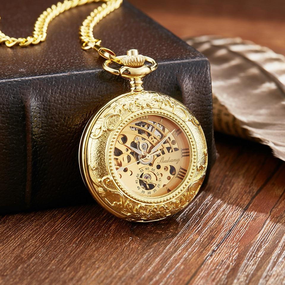 Montre à gousset mecanique à remontage manuel boitier et mouvement doré Ma montre à gousset