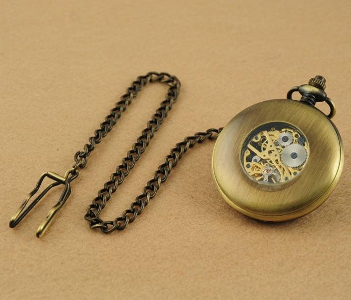 Montre à gousset mecanique à remontage manuel capot avant bois ajouré Ma montre à gousset