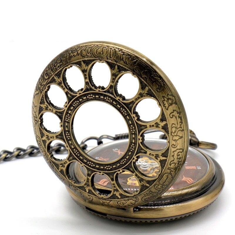 Montre à gousset mécanique à remontage manuel couleur bronze capot ajouré Ma montre à gousset