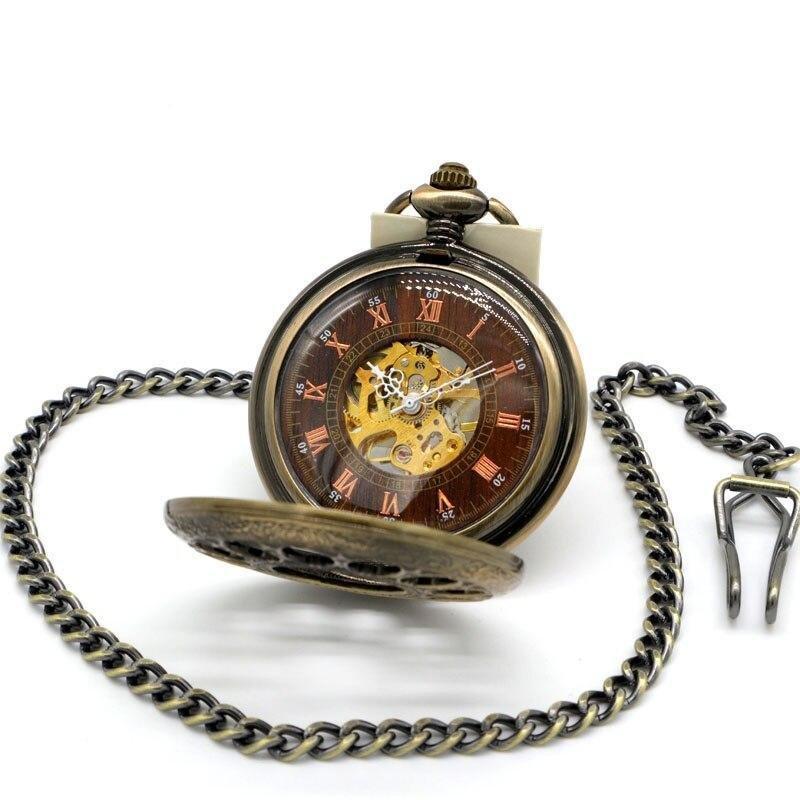 Montre à gousset mécanique à remontage manuel couleur bronze capot ajouré Ma montre à gousset