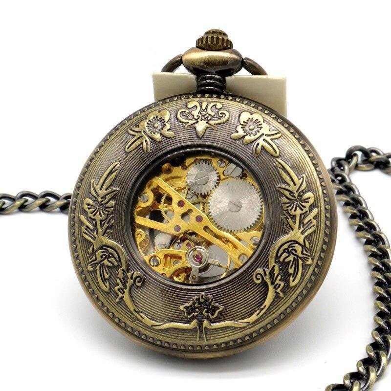 Montre à gousset mécanique à remontage manuel couleur bronze capot ajouré Ma montre à gousset