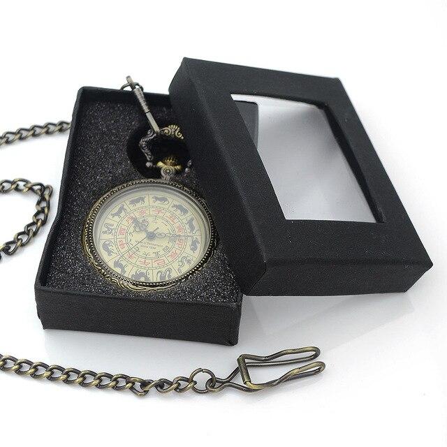 Montre à gousset mécanique à remontage manuel et signes du zodiac Ma montre à gousset