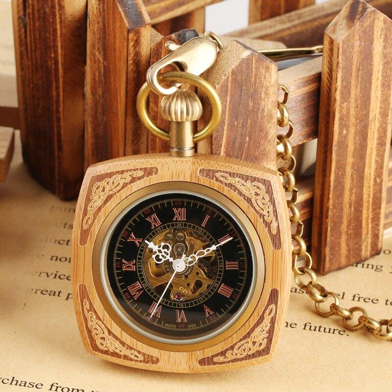 Montre à gousset mécanique à remontage manuel, boitier carré Ma montre à gousset
