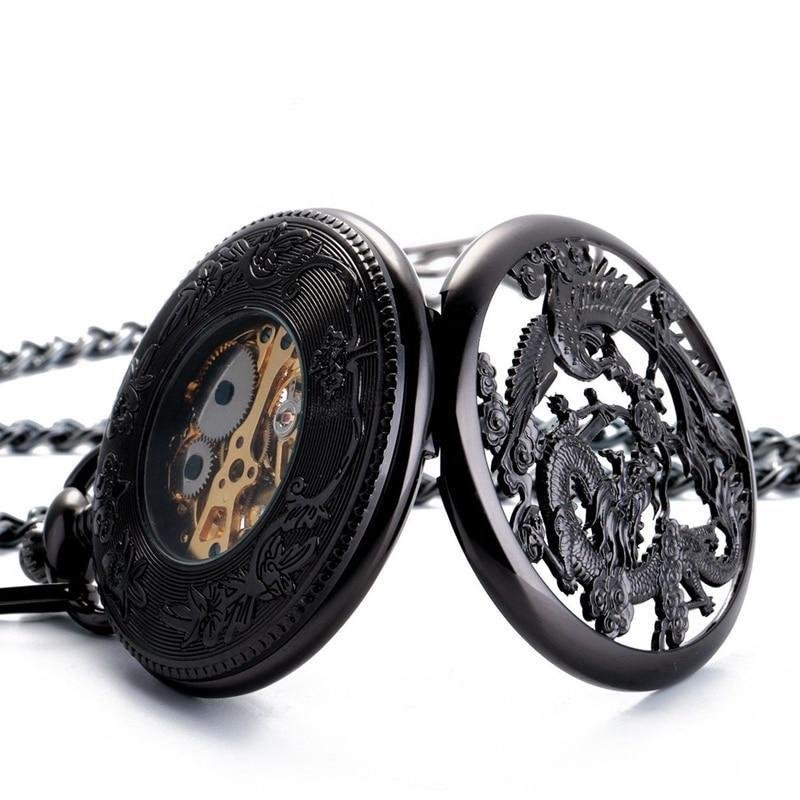 Montre à gousset mécanique à remontage manuelle thématique des créatures mythiques Ma montre à gousset