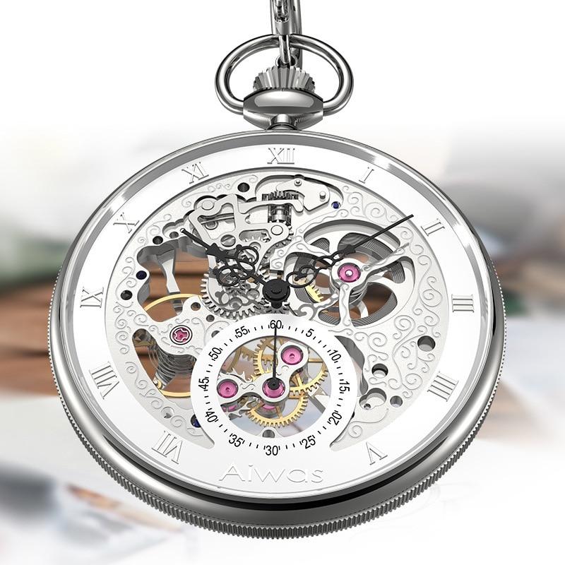 Montre Ă gousset mouvement automatique sea-gull pilote 1963 Ma montre Ă gousset