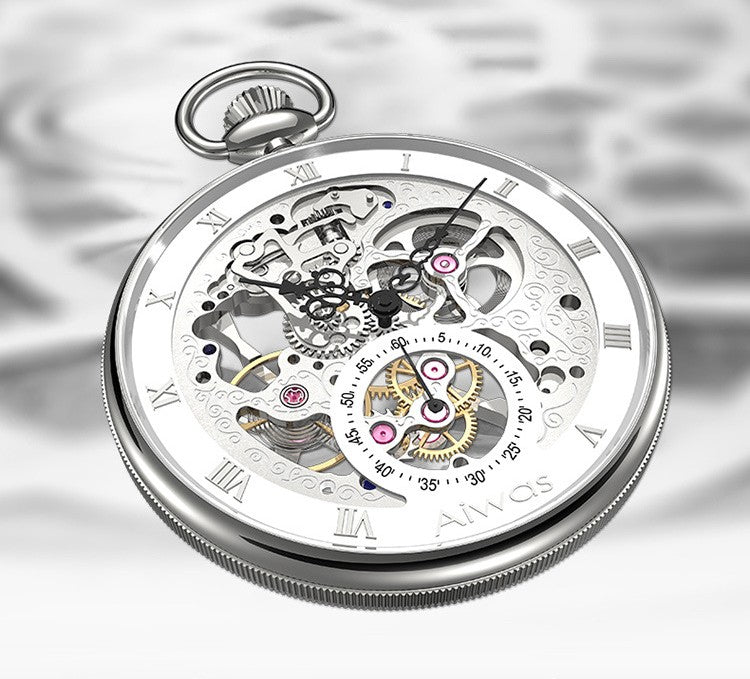 Montre Ă gousset mouvement automatique sea-gull pilote 1963 Ma montre Ă gousset