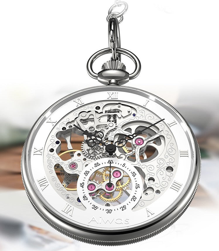 Montre Ă gousset mouvement automatique sea-gull pilote 1963 Ma montre Ă gousset
