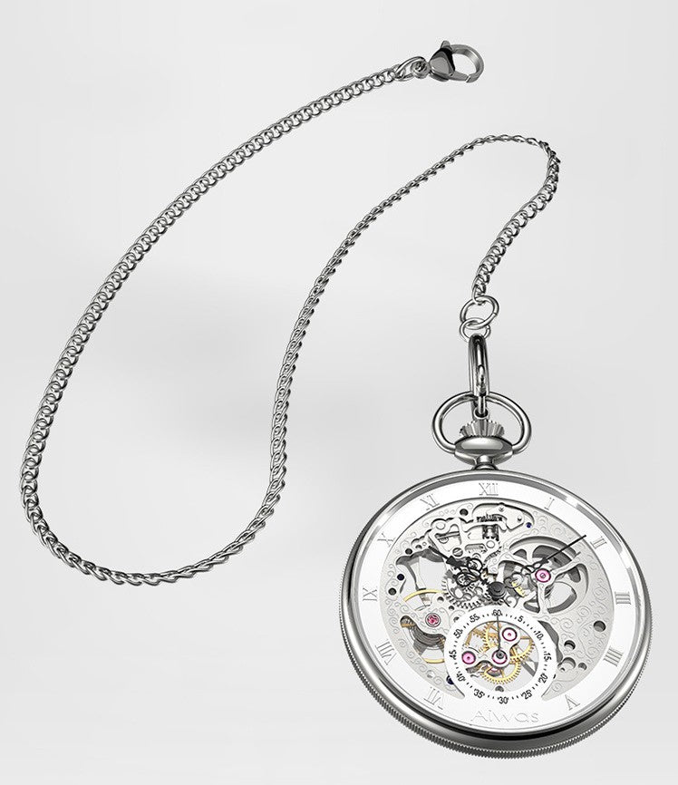 Montre Ă gousset mouvement automatique sea-gull pilote 1963 Ma montre Ă gousset