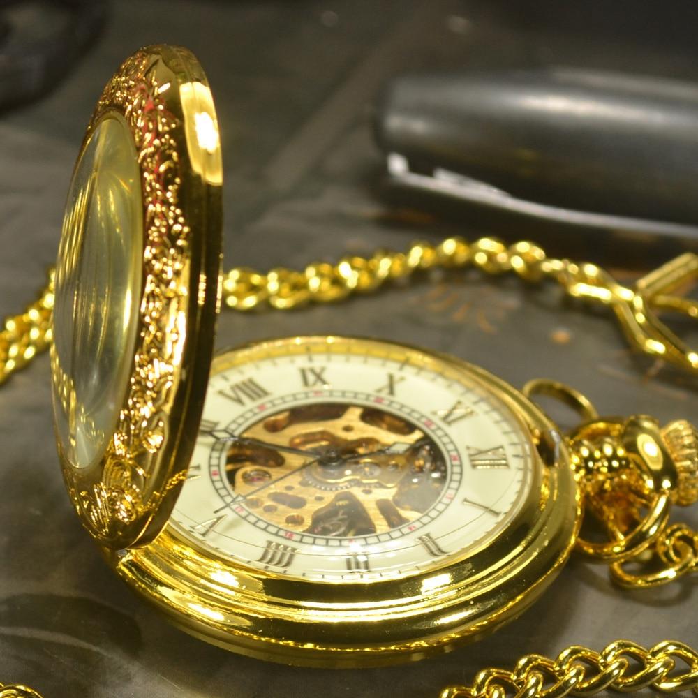 Montre à gousset mouvement mécanique à remontage manuel boitier doré Ma montre à gousset