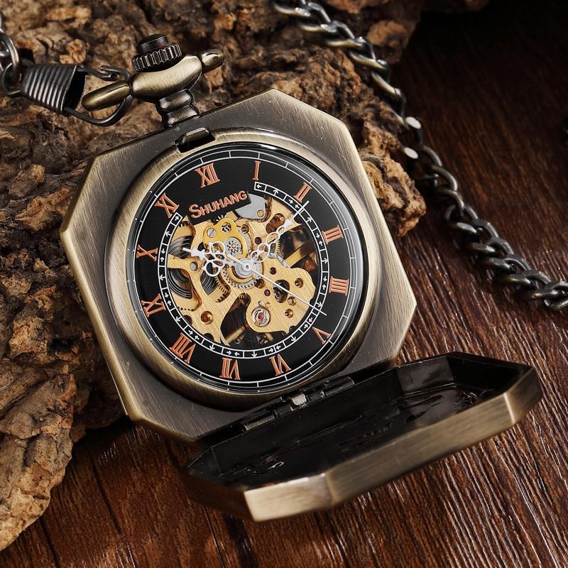 Montre à gousset mouvement mécanique à remontage manuel, boitier carré Ma montre à gousset