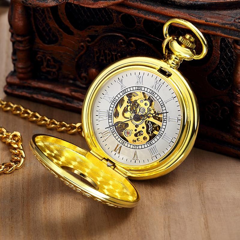 Montre mécanique à remontage manuel boitier et mouvement doré Ma montre à gousset