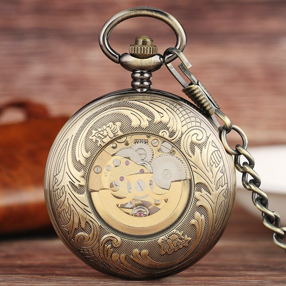 Montre Ă gousset mouvement automatique apparent Ma montre Ă gousset