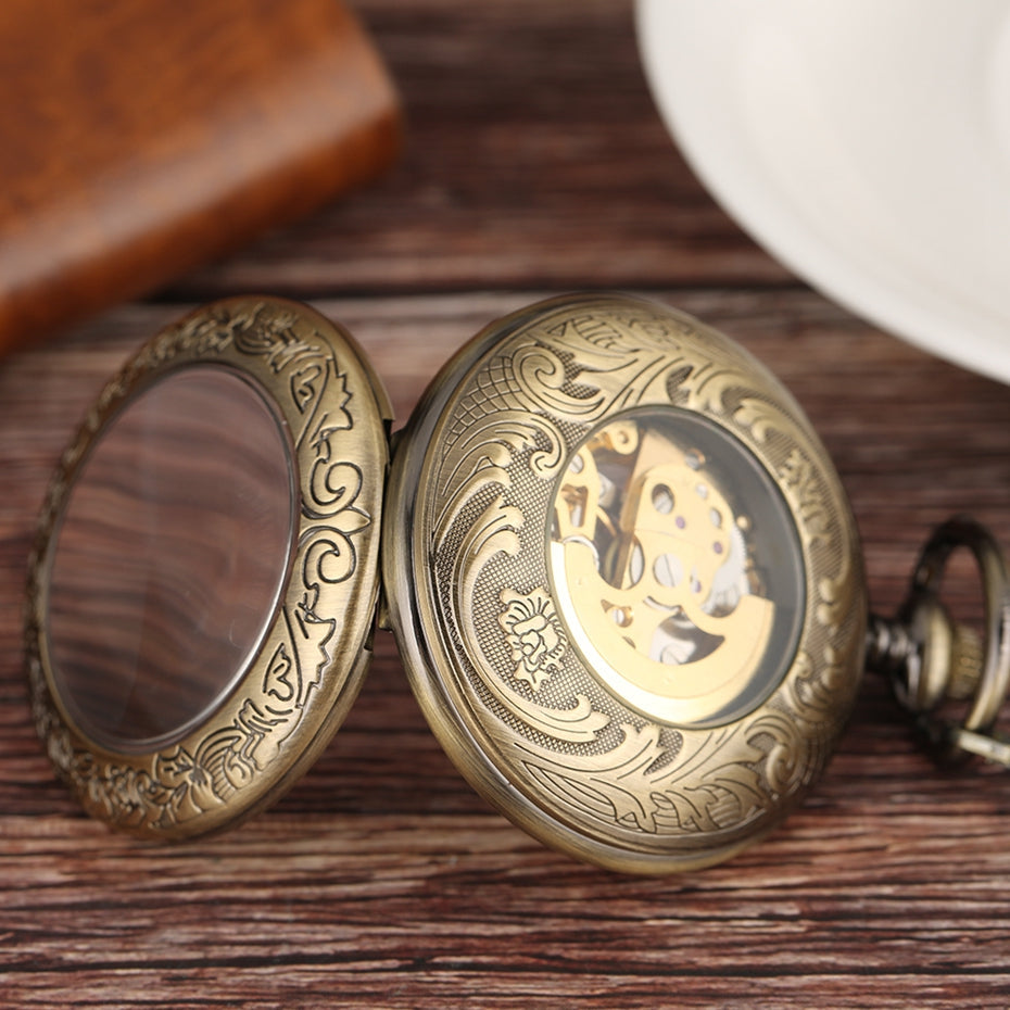 Montre Ă gousset mouvement automatique apparent Ma montre Ă gousset