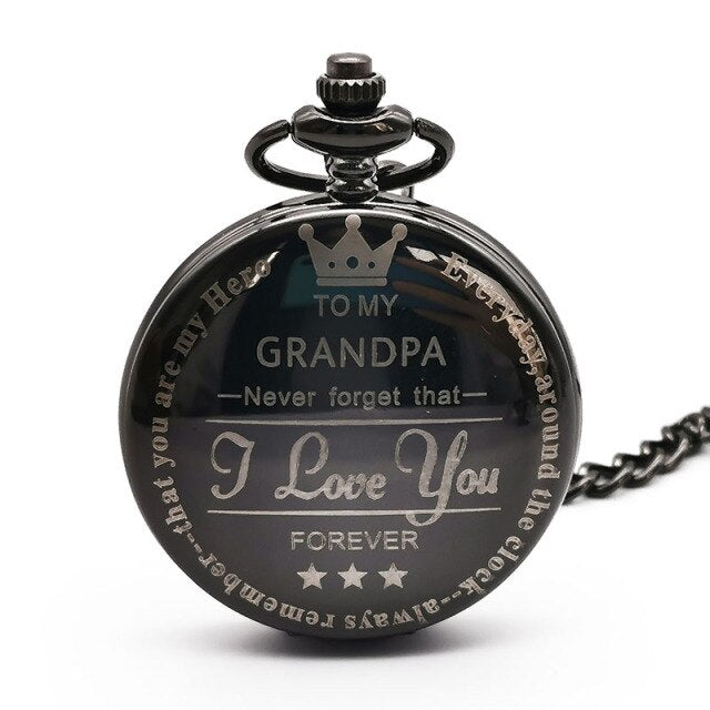 Montre à gousset "Grandpa" mouvement quartz, un pressent à offrir à son grand-père Ma montre à gousset