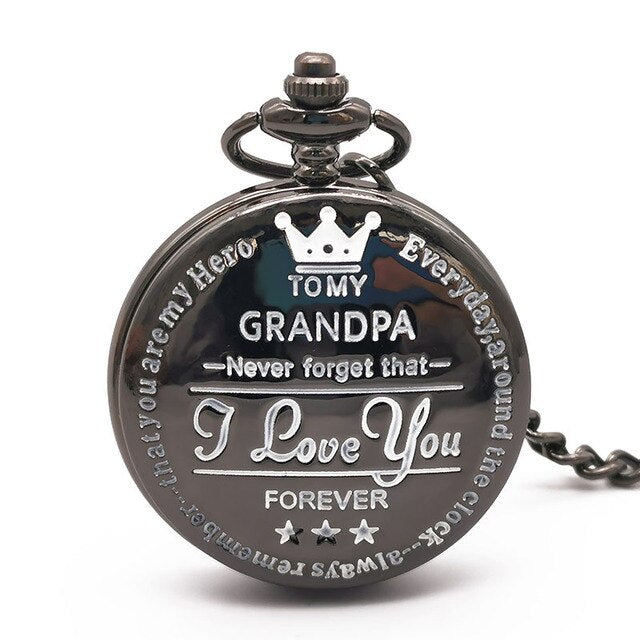 Montre à gousset "Grandpa" mouvement quartz, un pressent à offrir à son grand-père Ma montre à gousset