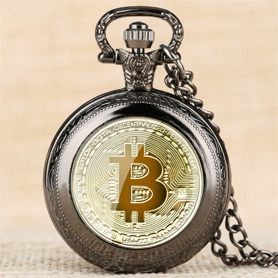 Montre Ă gousset Bitcoin, mouvement quartz, pour les Mineurs de bitcoin aguerris Ma montre Ă gousset
