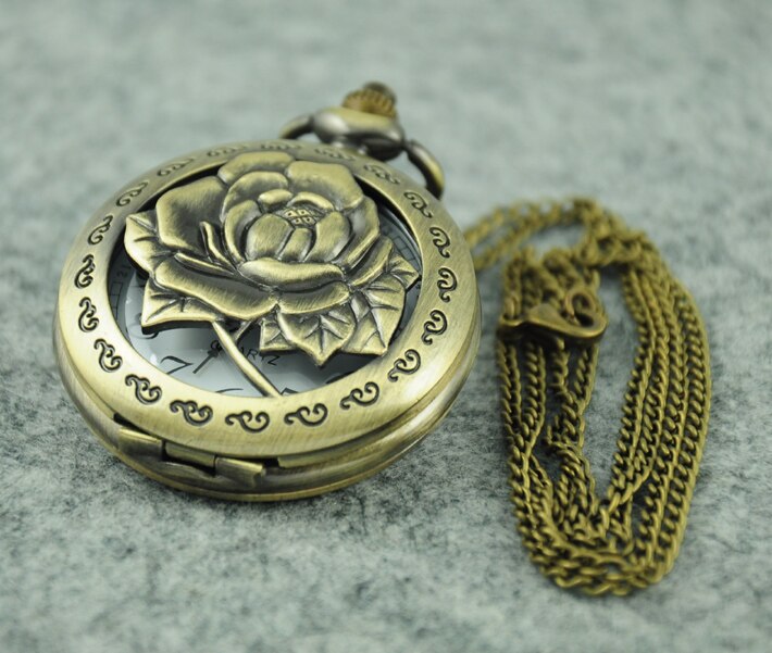 Montre à gousset mécanique quartz Rose éternelle Ma montre à gousset