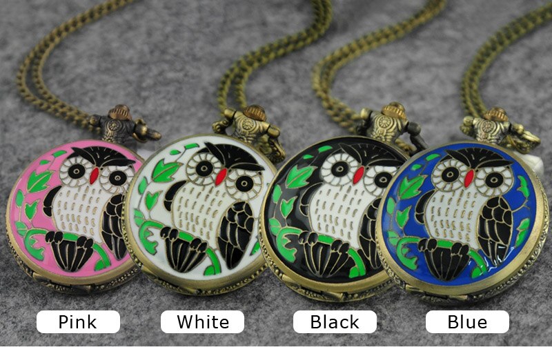 Montre à gousset mécanique quartz "Owl" Ma montre à gousset