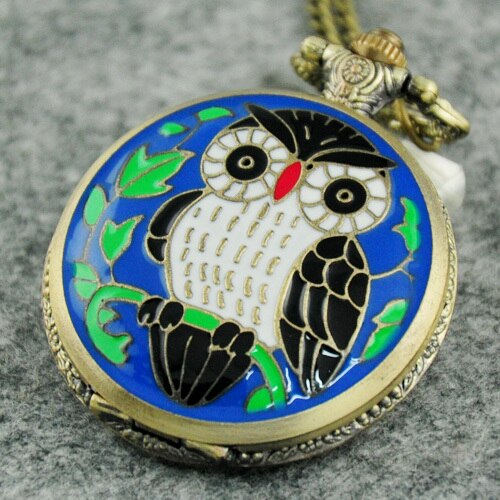 Montre à gousset mécanique quartz "Owl" Ma montre à gousset