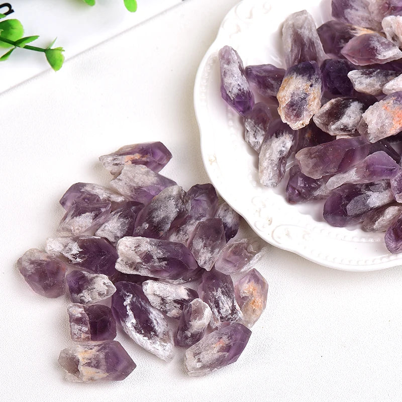 Natural Crystal Mixed Stone Amethyst Tumbled Chips Crushed Stone Healing Crystal Jewelry Making Home Decor Gold Fish Tank Stone