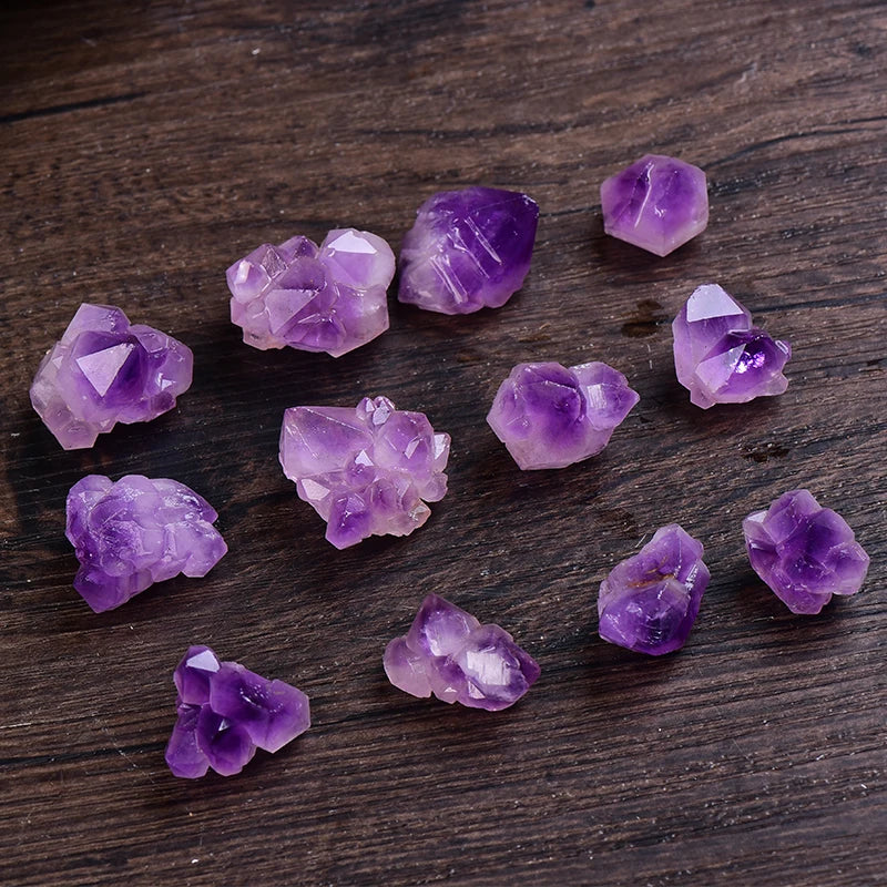 Natural Crystal Mixed Stone Amethyst Tumbled Chips Crushed Stone Healing Crystal Jewelry Making Home Decor Gold Fish Tank Stone
