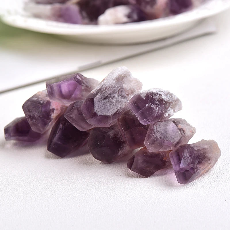 Natural Crystal Mixed Stone Amethyst Tumbled Chips Crushed Stone Healing Crystal Jewelry Making Home Decor Gold Fish Tank Stone