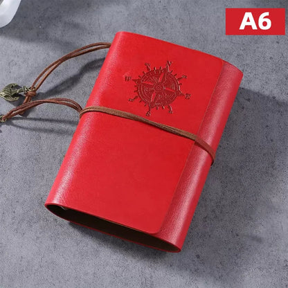 Retro Notebook Traveler Diary Leather Soft Cover Small Size 13x9cm Replaceable Kraft Paper Inner Notebooks &amp; Notepads