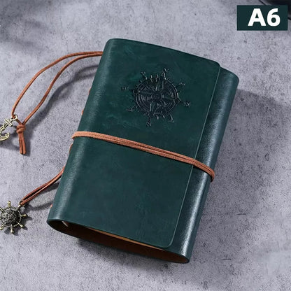 Retro Notebook Traveler Diary Leather Soft Cover Small Size 13x9cm Replaceable Kraft Paper Inner Notebooks &amp; Notepads