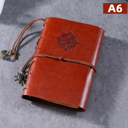 Retro Notebook Traveler Diary Leather Soft Cover Small Size 13x9cm Replaceable Kraft Paper Inner Notebooks &amp; Notepads