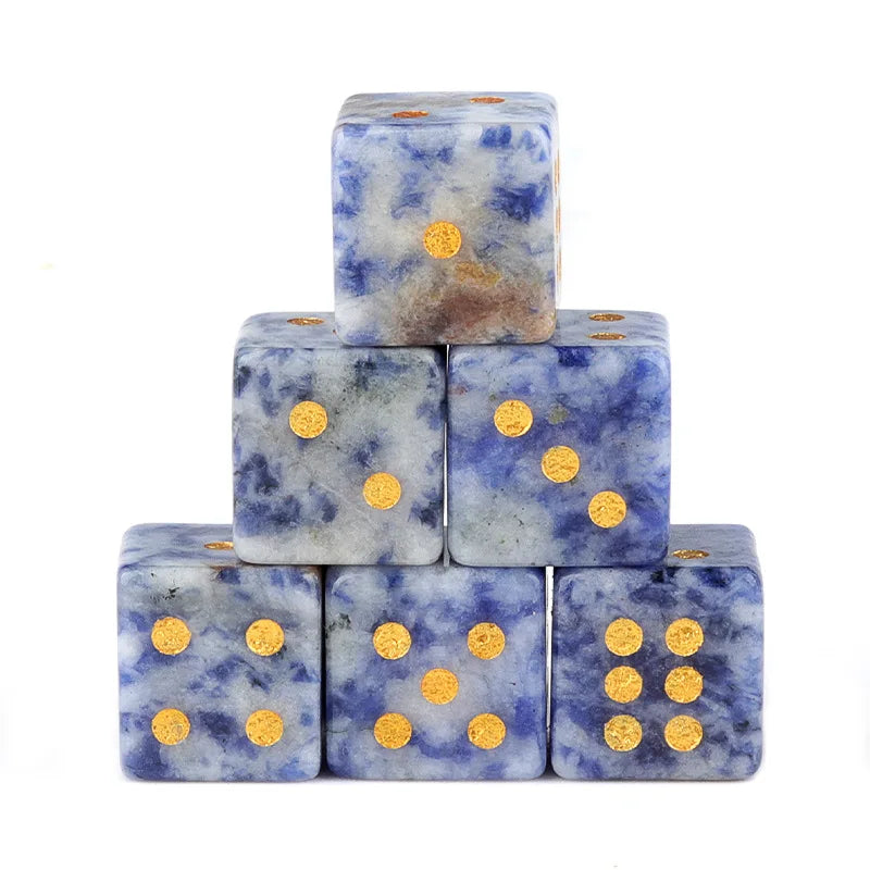 🌌🔮 Set de Dés en Pierre Naturelle – Énergie, Mystère & Prédictions 🎲✨