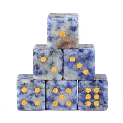 🌌🔮 Set de Dés en Pierre Naturelle – Énergie, Mystère & Prédictions 🎲✨