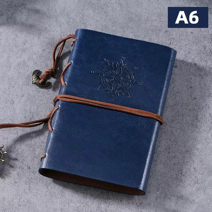 Retro Notebook Traveler Diary Leather Soft Cover Small Size 13x9cm Replaceable Kraft Paper Inner Notebooks &amp; Notepads