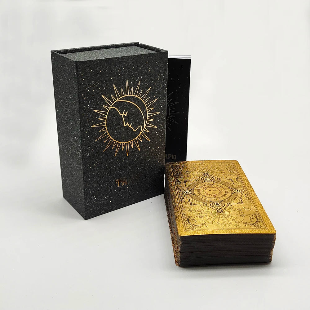 High Quality Gold Foil Tarot Russian Deluxe Divination Tarot Cards Predictive Board Games For Russia Market Montre à gousset