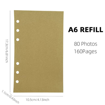 Retro Notebook Traveler Diary Leather Soft Cover Small Size 13x9cm Replaceable Kraft Paper Inner Notebooks &amp; Notepads