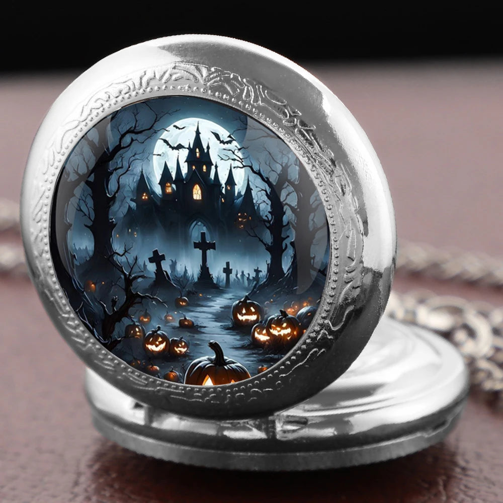 Montre à gousset quartz Classic Halloween Dark