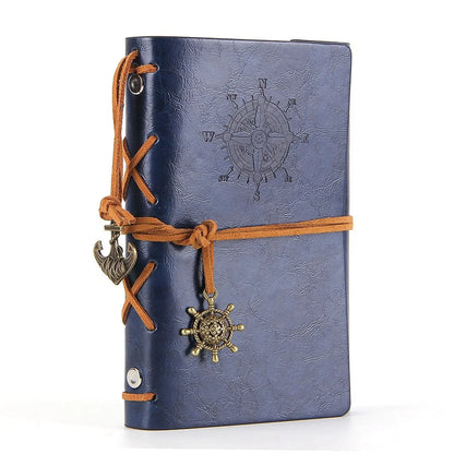 Retro Notebook Traveler Diary Leather Soft Cover Small Size 13x9cm Replaceable Kraft Paper Inner Notebooks &amp; Notepads