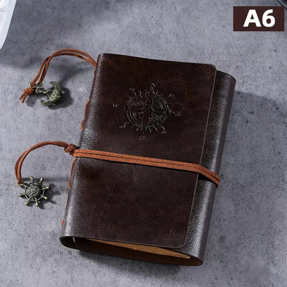 Retro Notebook Traveler Diary Leather Soft Cover Small Size 13x9cm Replaceable Kraft Paper Inner Notebooks &amp; Notepads