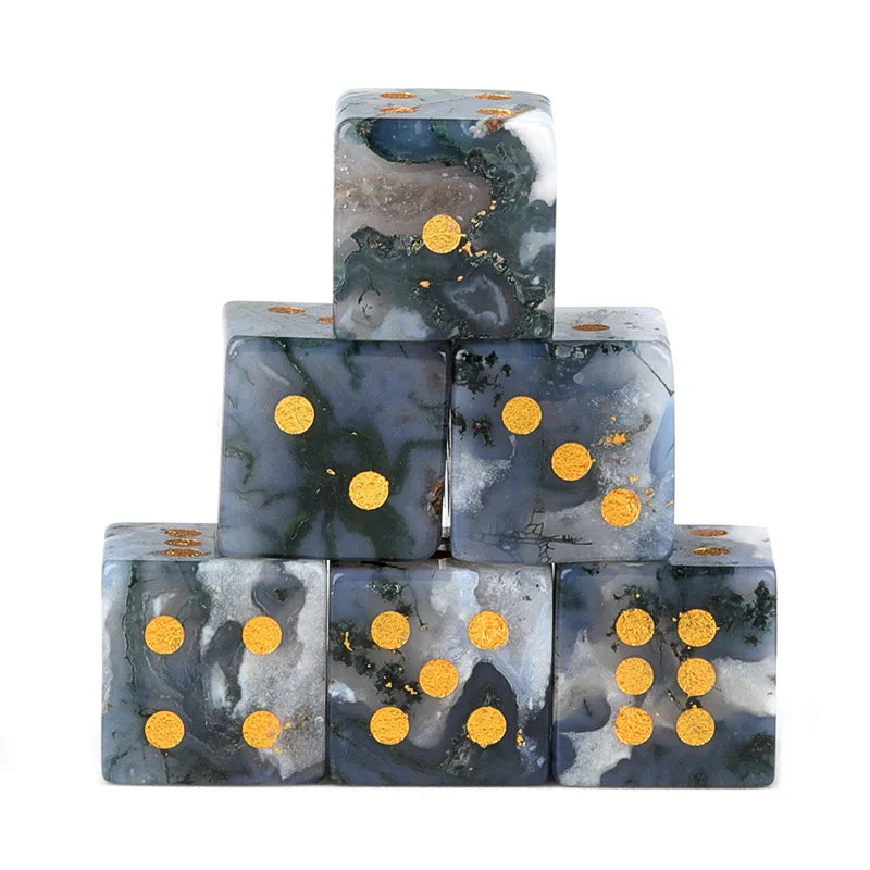 🌌🔮 Set de Dés en Pierre Naturelle – Énergie, Mystère & Prédictions 🎲✨